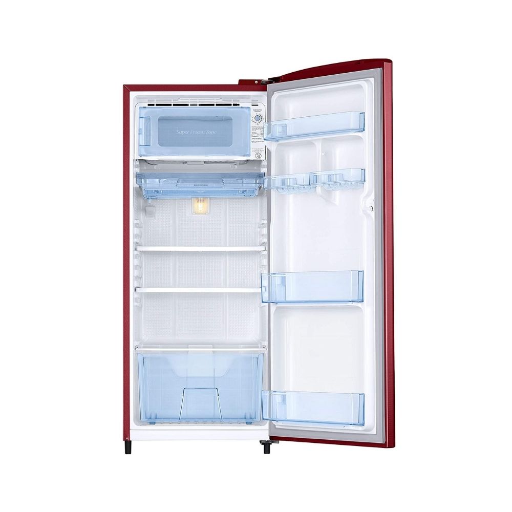 Samsung 192 L 2 Star Direct Cool Single Door Refrigerator (RR20A2Y1BRH/NL, Scarlet Red)
