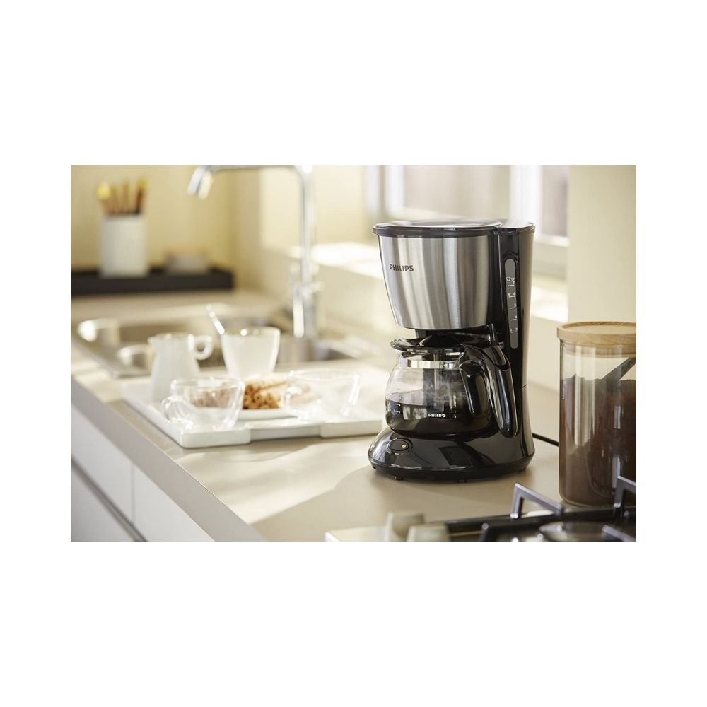 Philips Daily Collection HD7434/20 0.92-Litre Coffee Maker (Black/Metal)