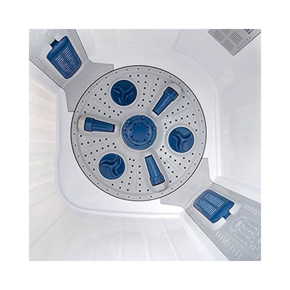 Voltas Beko 7.5 kg Semi-Automatic Top Loading Washing Machine, Double Waterfall (WTT75DBLT, Sky Blue)