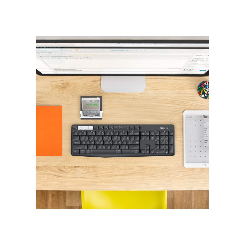 Logitech K375s Multi-Device Wireless Keyboard and Stand for Windows(920-008250)