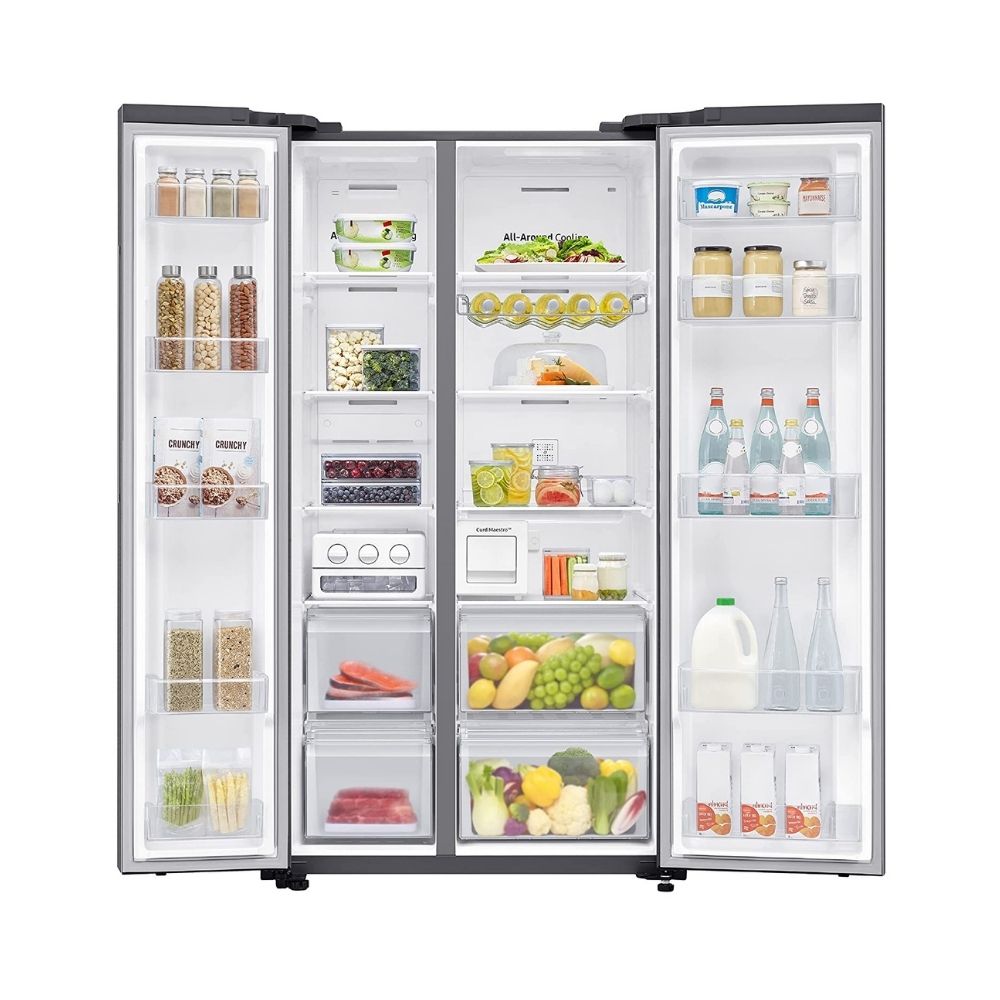 Samsung 692 L Inverter Frost-Free Side-by-Side Refrigerator (RS72A50K1SL/TL, EZ Clean Steel)