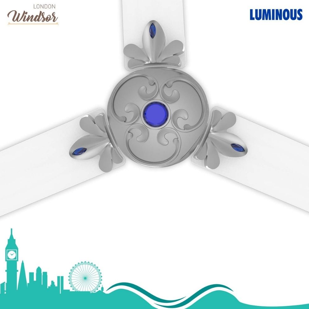 Luminous London Windsor 1200mm Ceiling Fan (Sickle Silver)