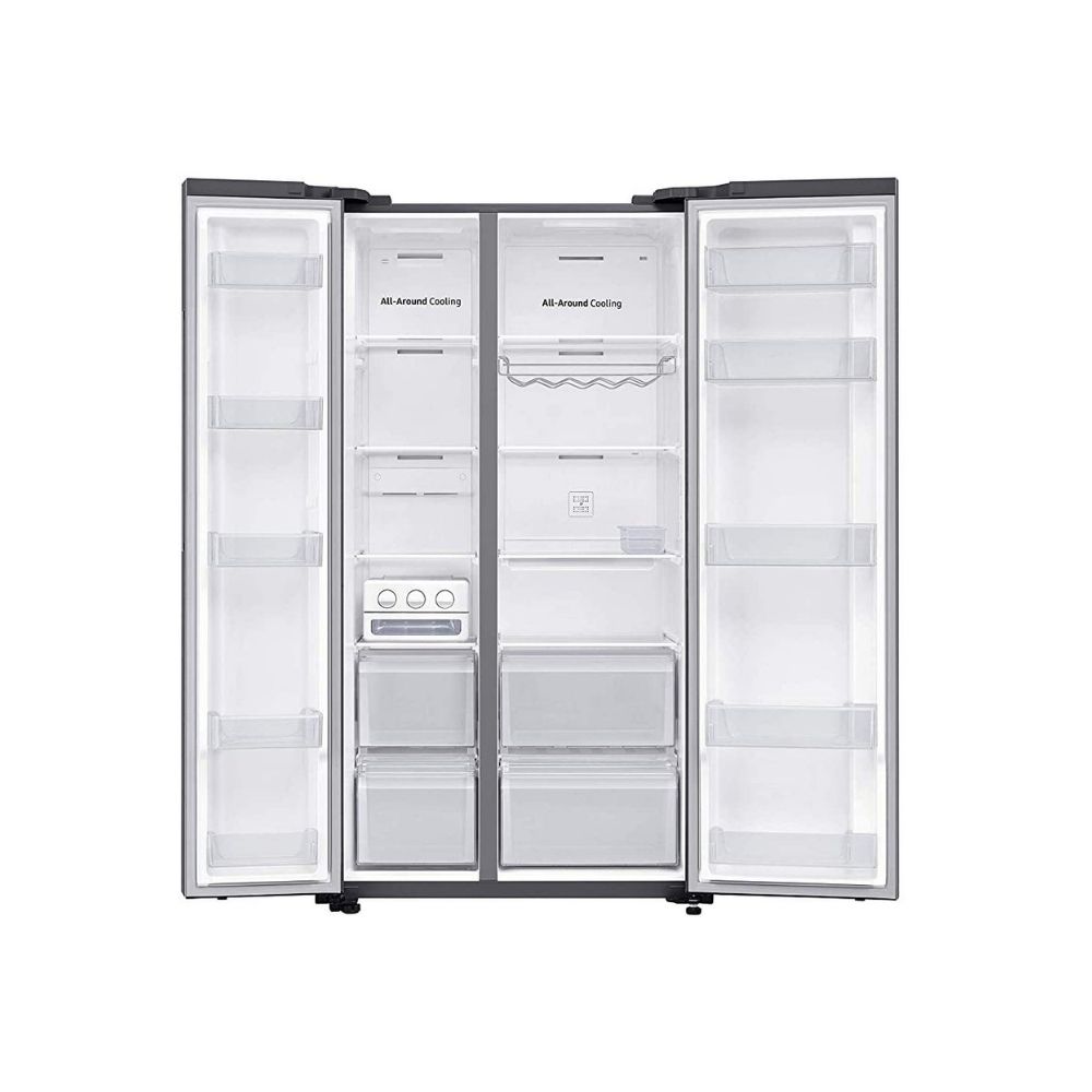 Samsung 700 L with Inverter Side-by-Side Refrigerator (RS72R5011SL/TL, EZ Clean Steel)