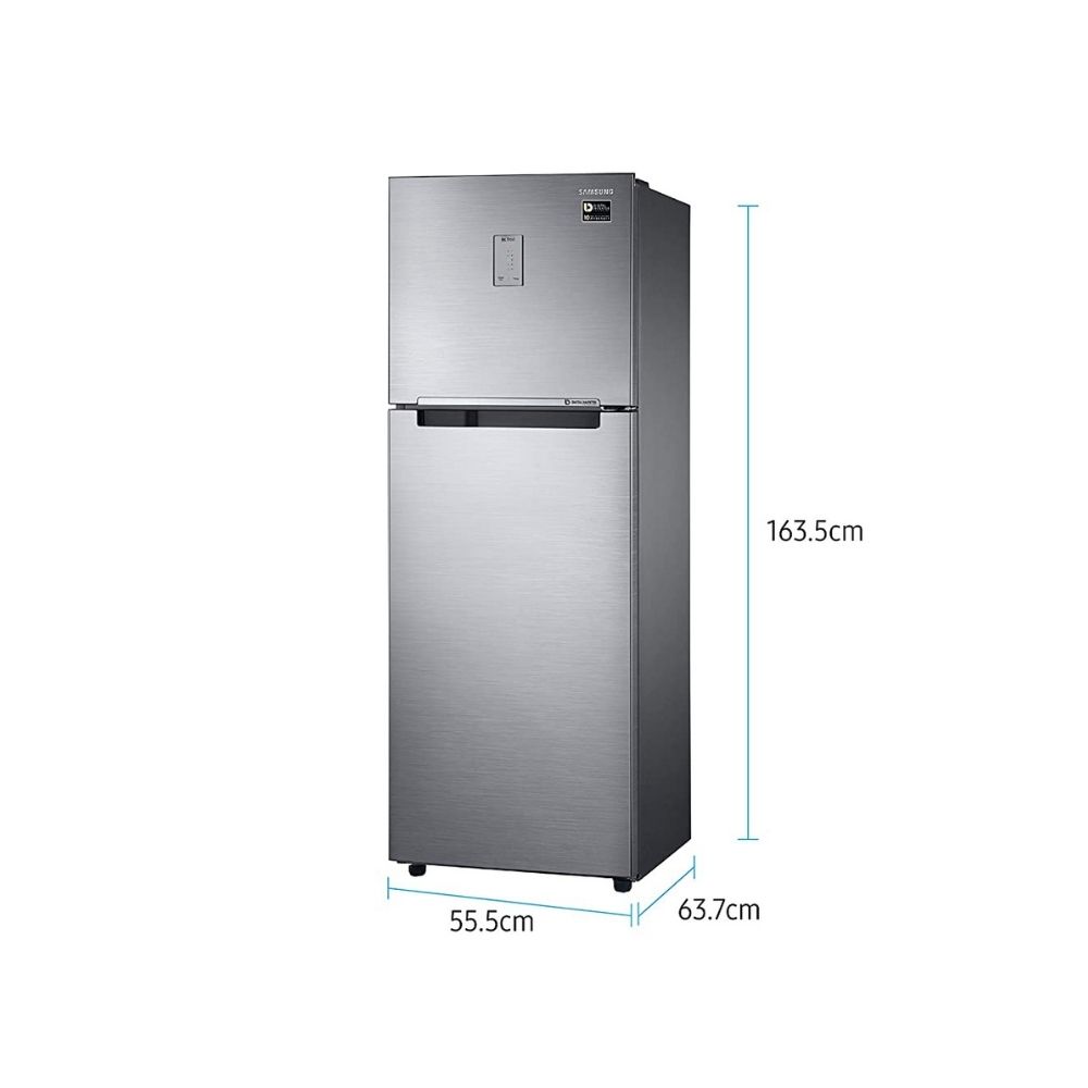 Samsung 275 L 4 Star Inverter Frost-Free Double Door Refrigerator (RT30T3454S8/HL, Silver)