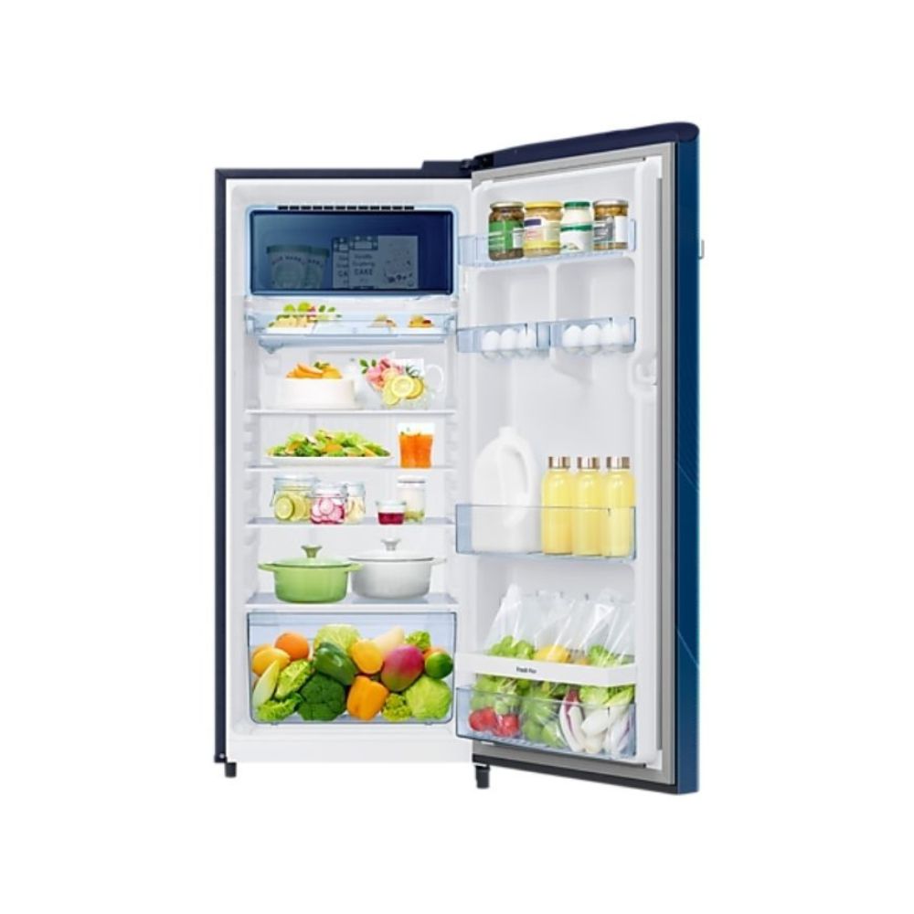 Samsung 225 L 4 Star Direct Cool Single Door Refrigerator Rythmic Twirl Blue (RR23A2E3X4U/HL)