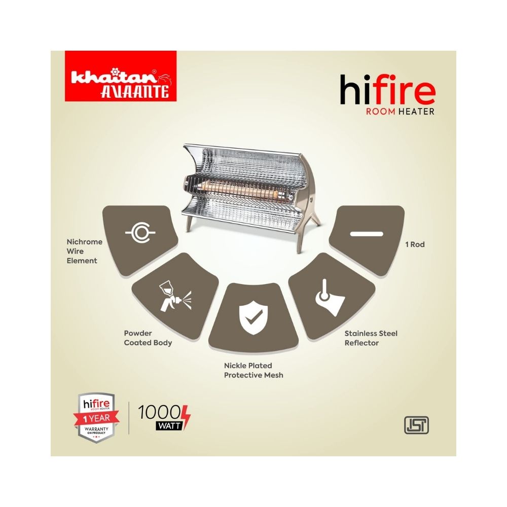 Khaitan Avaante HIFIRE Radiant Heater (1000W)