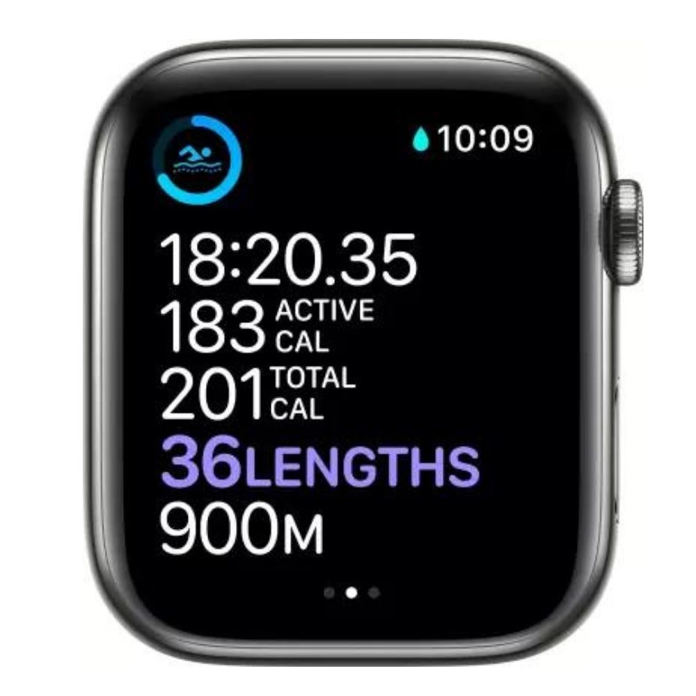 Apple Watch Series 6 GPS + Cellular M09J3HN/A 44 mm Graphite Stainless Steel Case with Graphite Milanese Loop  (Grey Strap, Regular)