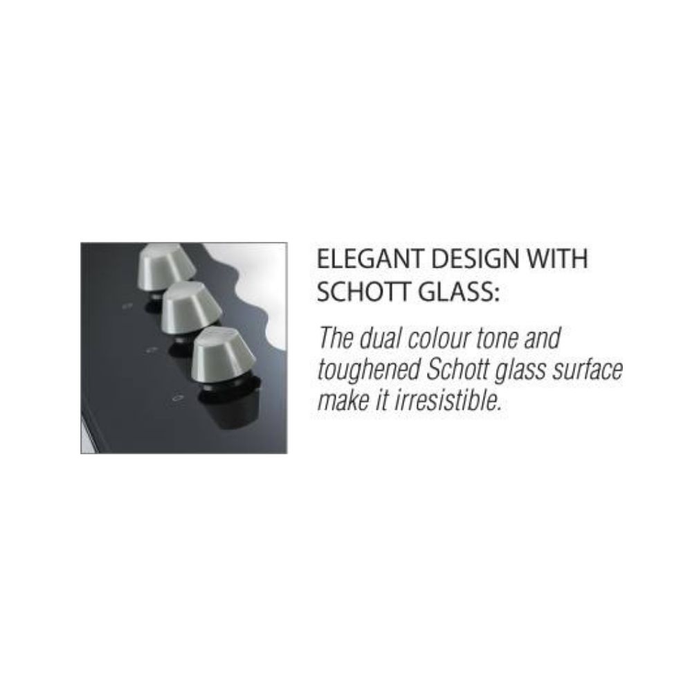 Prestige HobTop Glass, Aluminium Automatic Hob  (2 Burners)