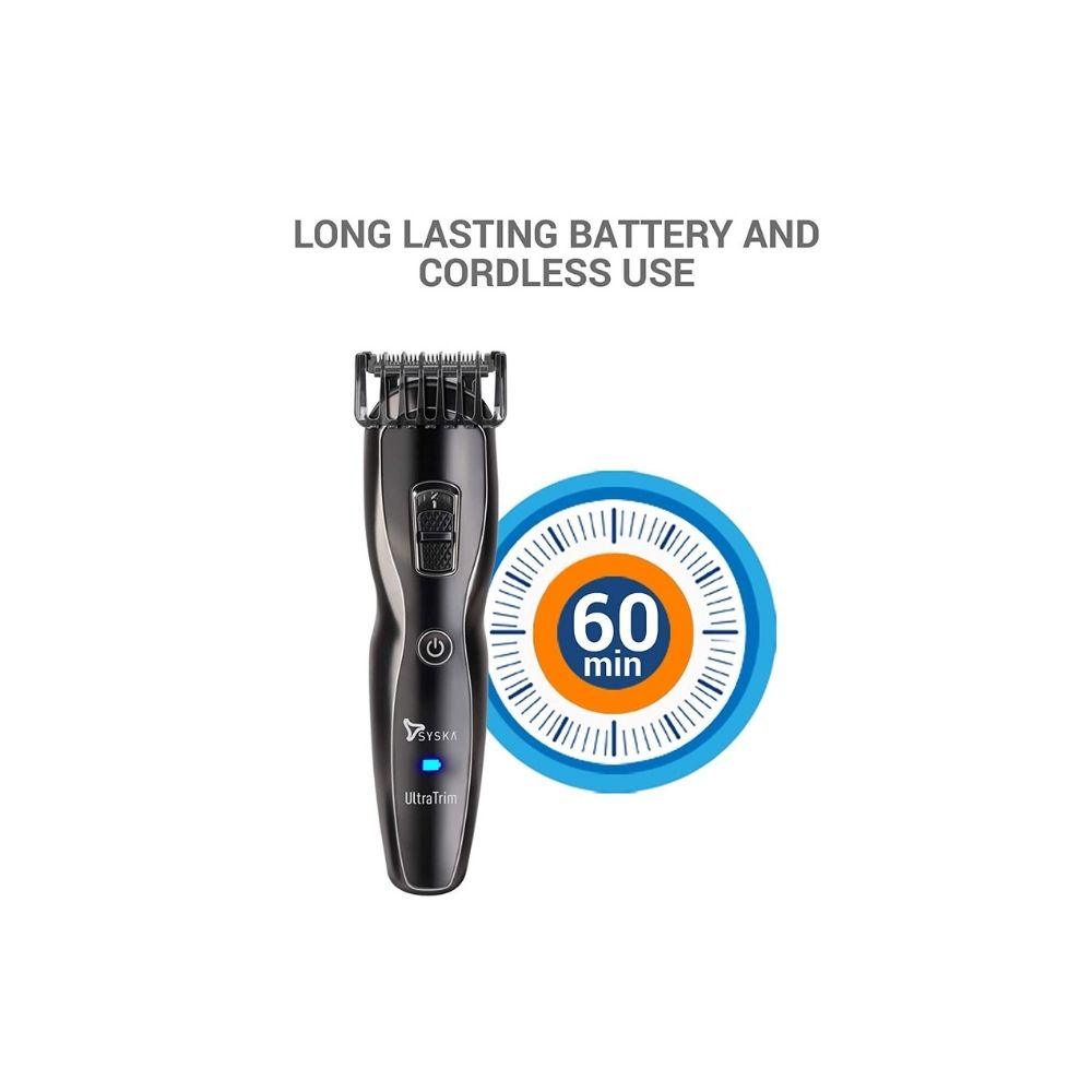 Syska HT3333K Corded & Cordless Stainless Steel Blade Grooming Trimmer