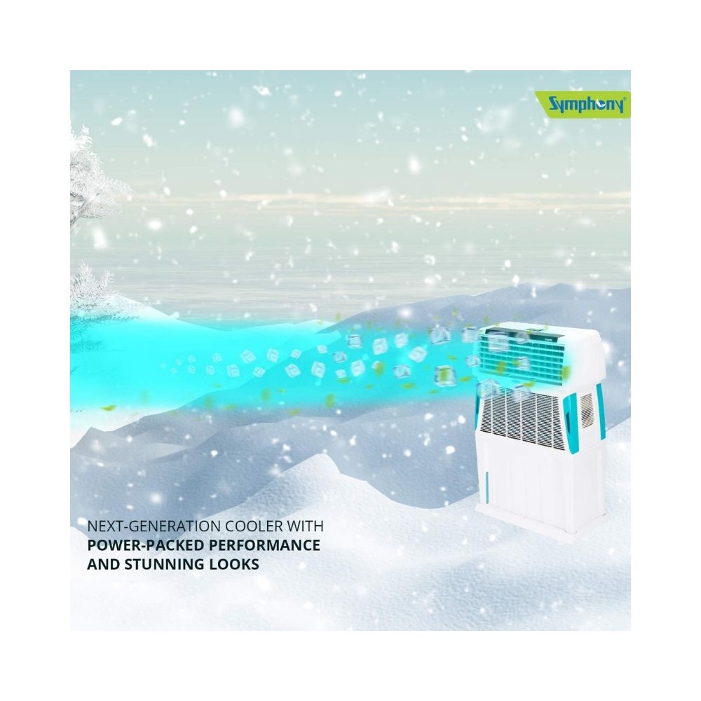 Symphony 110 L Room/Personal Air Cooler  (White, Touch 110)