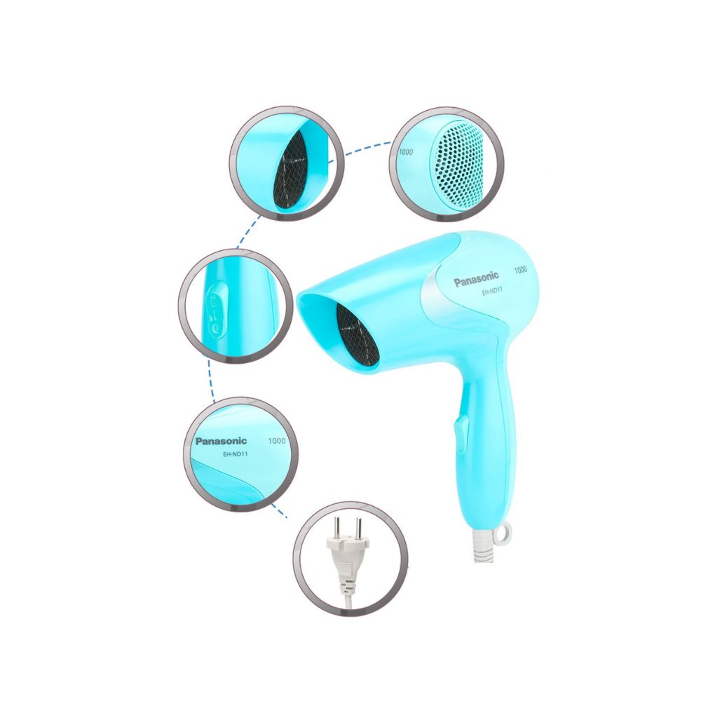 Panasonic EH-ND11-A62B 1000 Watts  Hair Dryer with Turbo Dry Mode- Blue