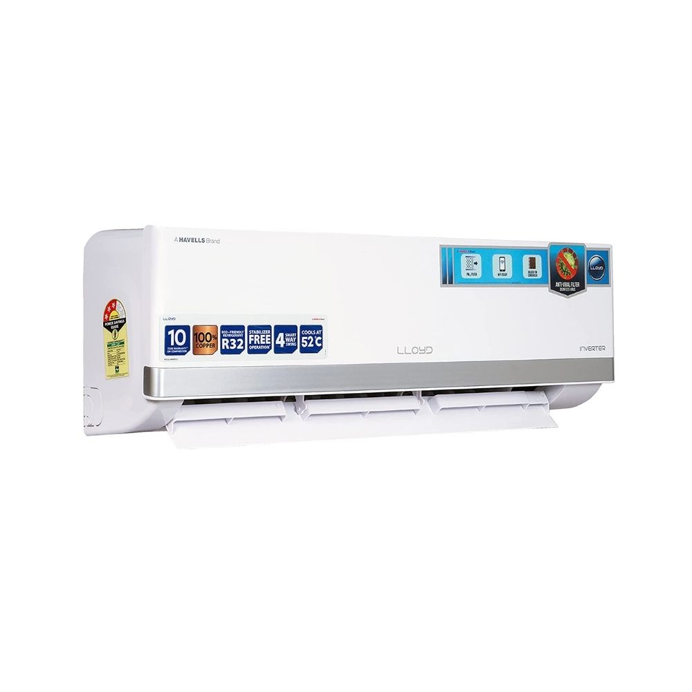 Lloyd 1.5 Ton 3 Star Inverter Split AC (GLS18I36WSBP, White)
