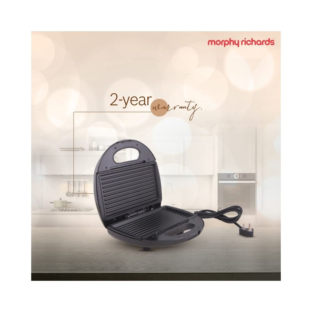 Morphy Richards SM3006 Toast, Waffle and Grill,Silver and Black