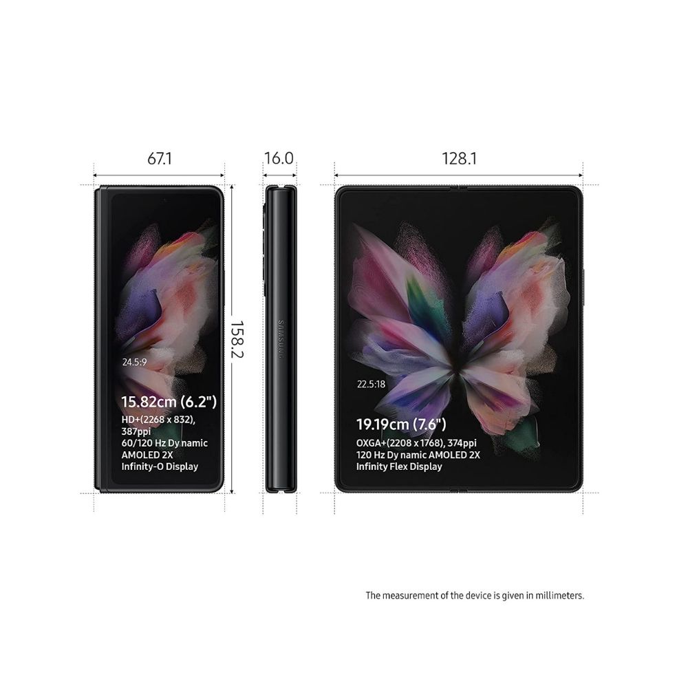 Samsung Galaxy Z Fold3 5G (Phantom Black, 12GB RAM, 256GB Storage)