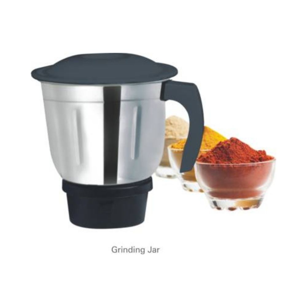 Inalsa Compact Plus COMAPCT 750 W Mixer Grinder (3 Jars, Steel Grey)