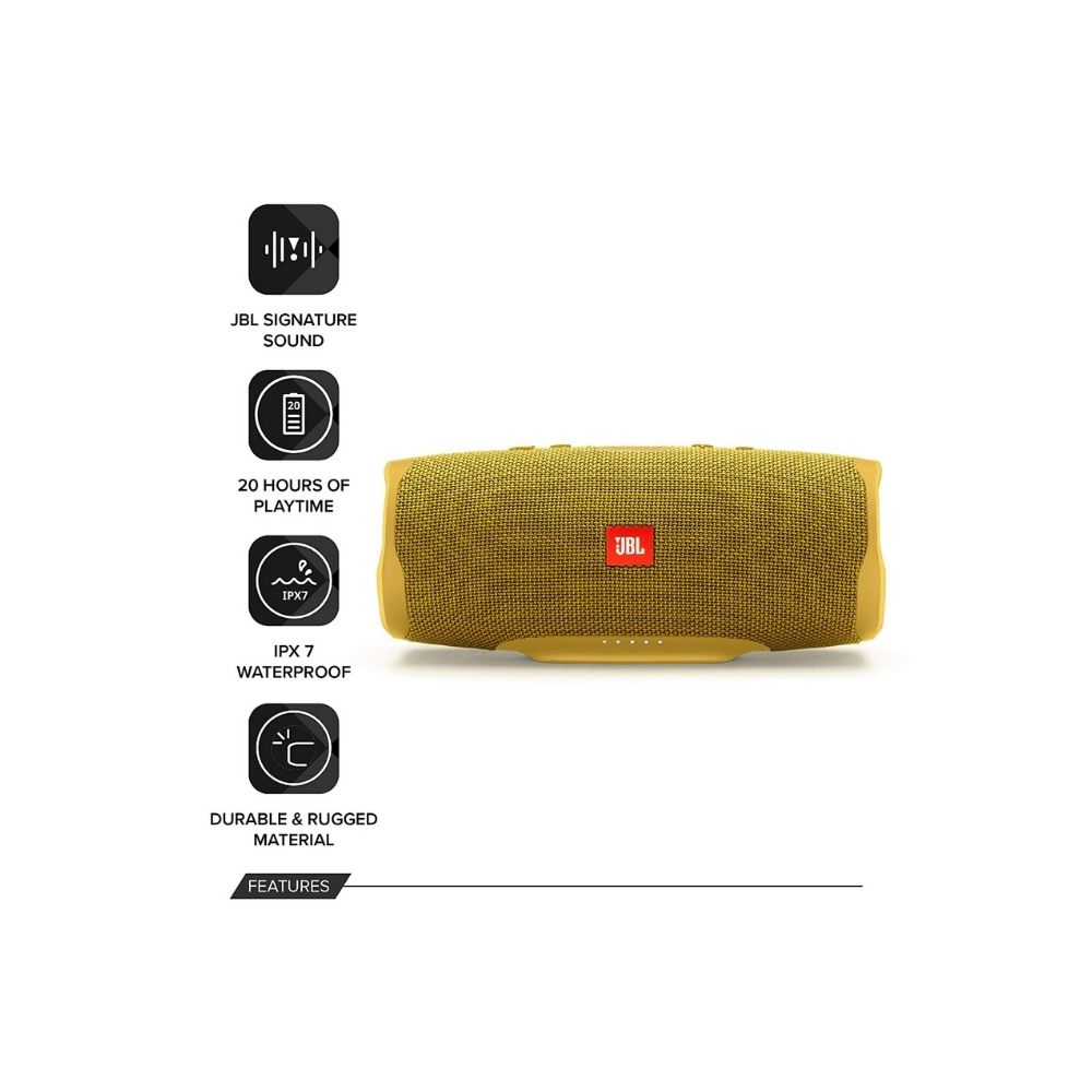 JBL Charge 4, Wireless Portable Bluetooth Speaker ( Yellow)