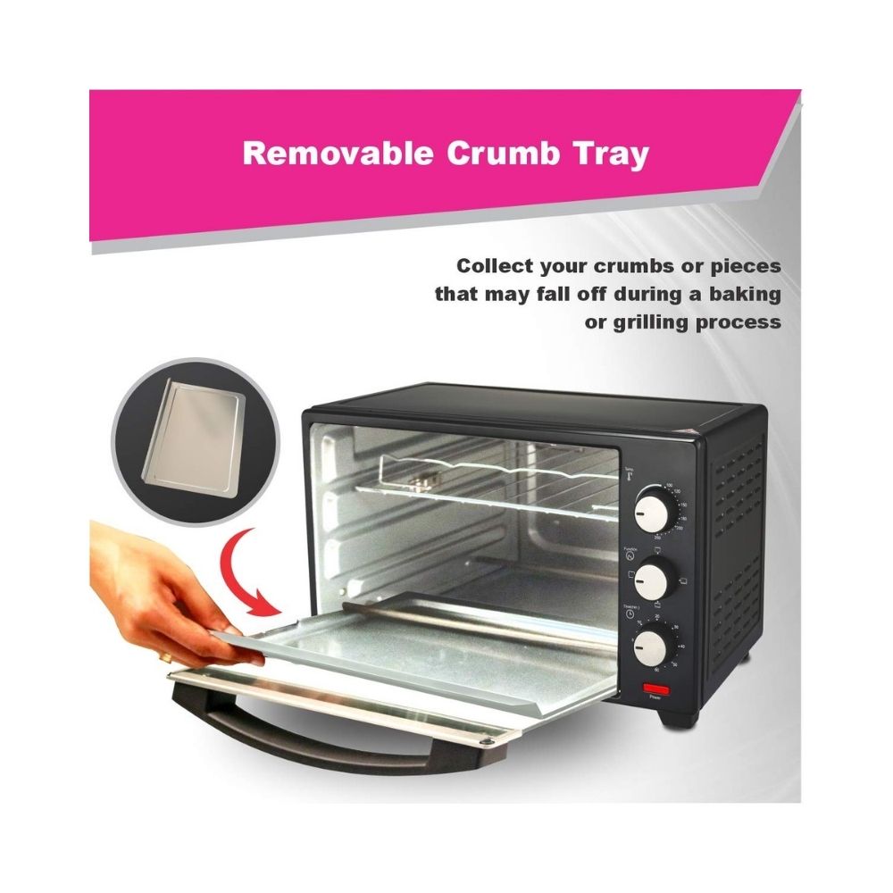 Inalsa Quick Chef 10BK 10L Oven Toaster Griller (Black)