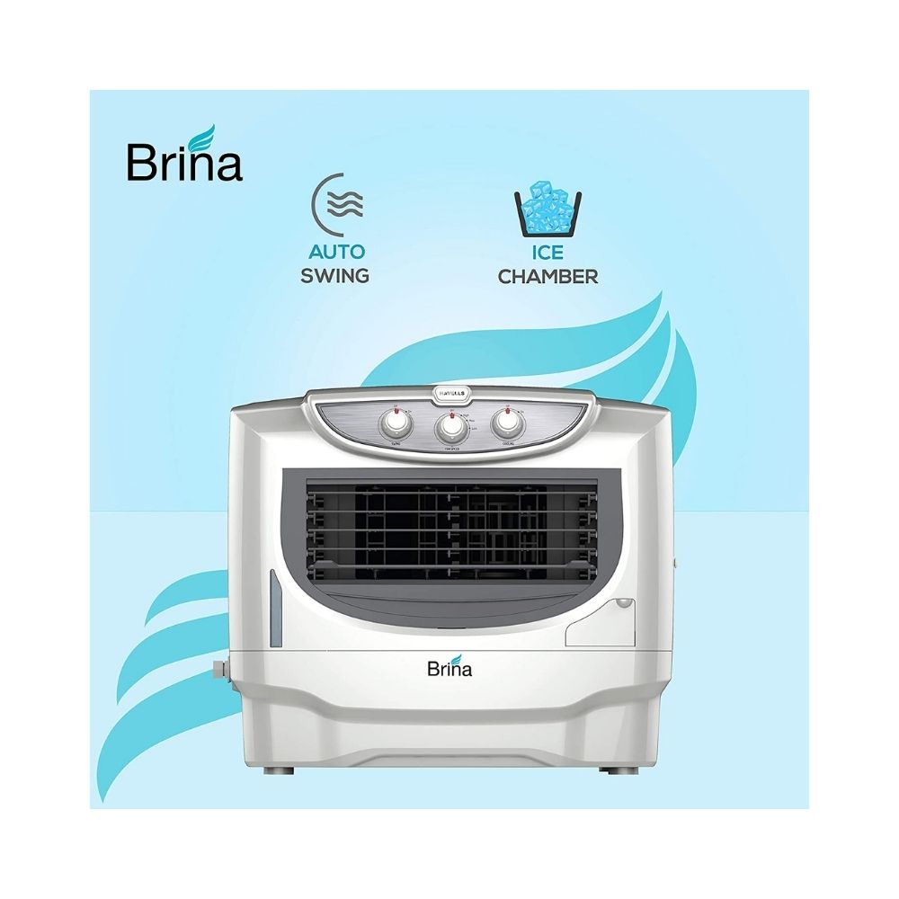 Havells Brina Window Air Cooler - 50 Litres (White, Grey)