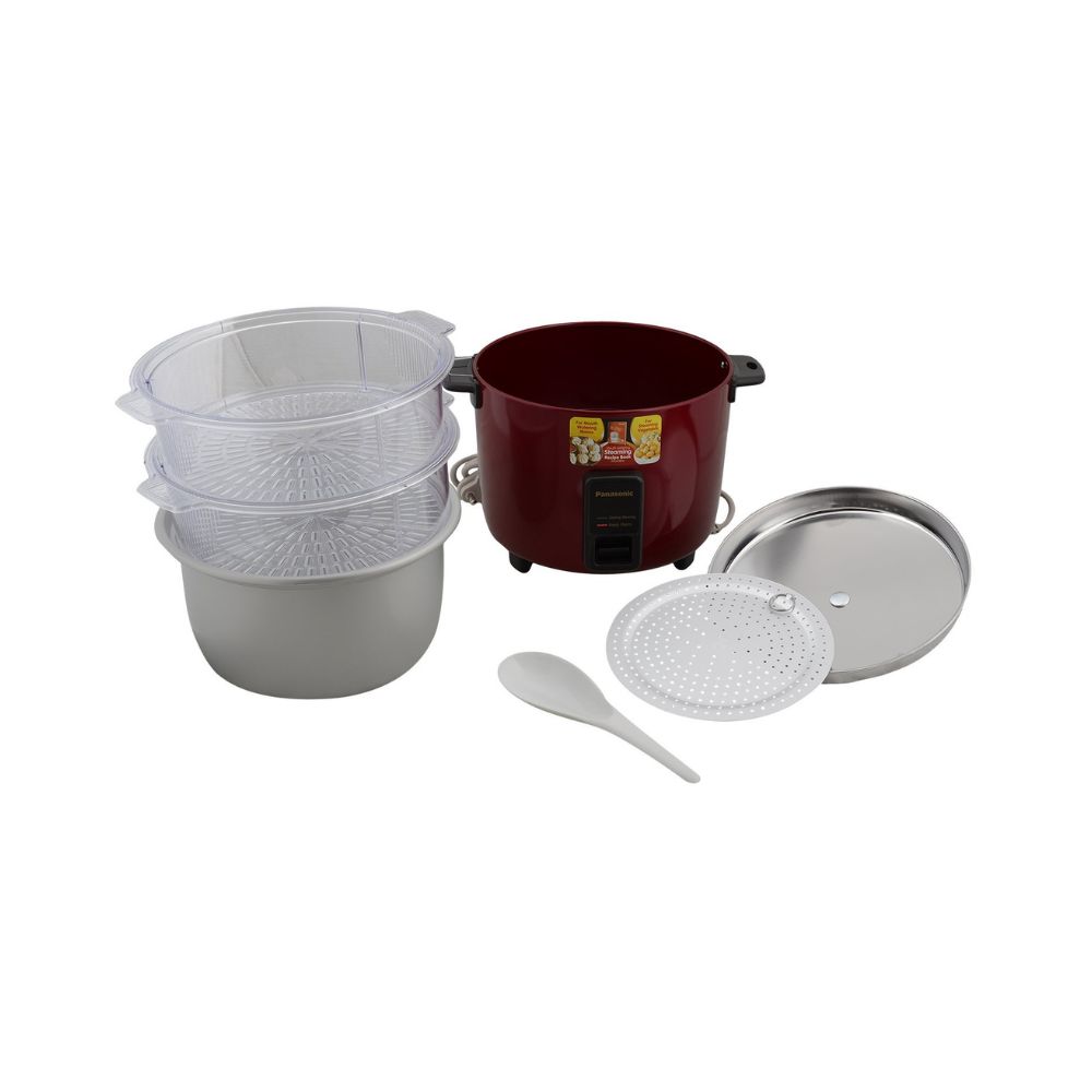 Panasonic SR-WA22H(SS) 2.2 Litre Food Steamer, Burgundy