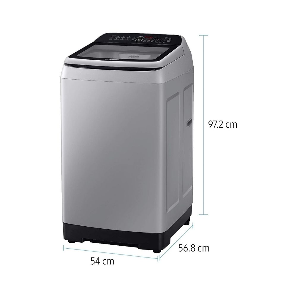 Samsung 6.5 Kg Inverter 5 starFully-Automatic Top Loading Washing Machine (WA65N4261SS/TL, Imperial Silver, Wobble technology)