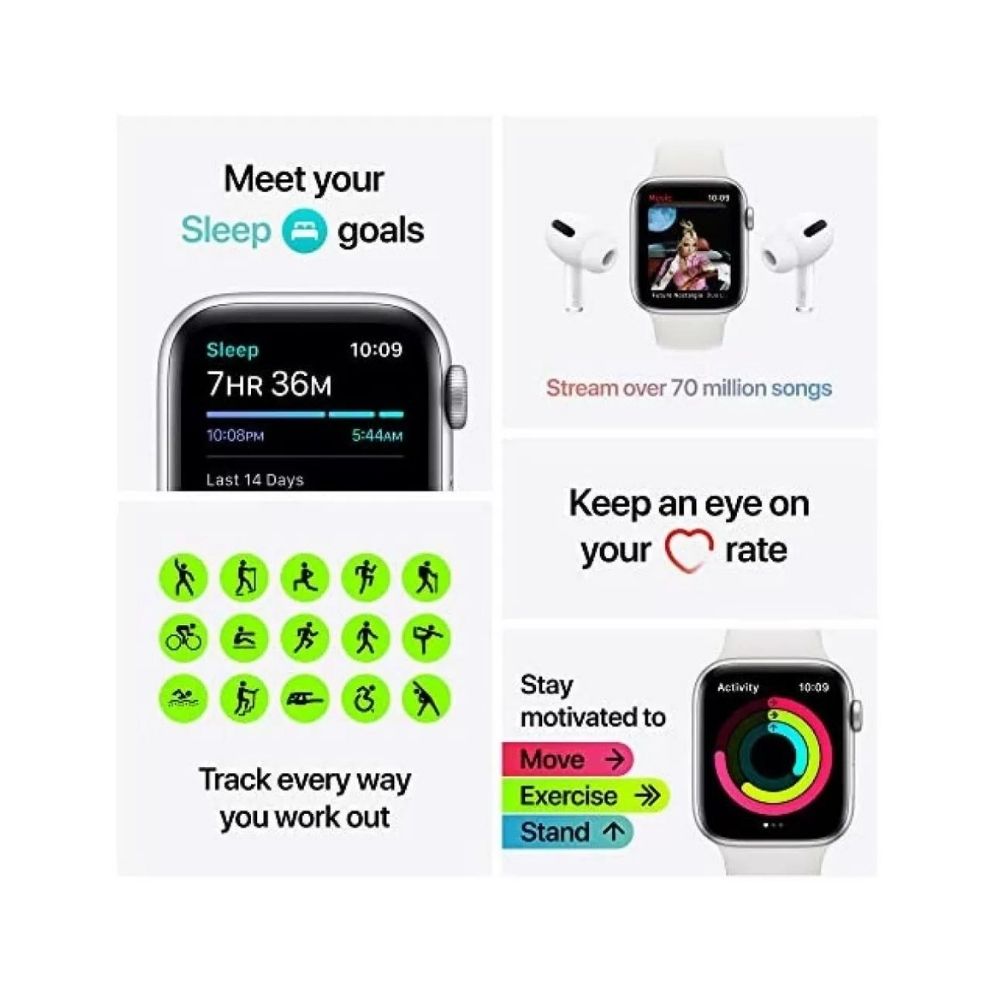 Apple Watch SE GPS + Cellular, 40mm Gold Aluminium Case With Plum Sport Loop