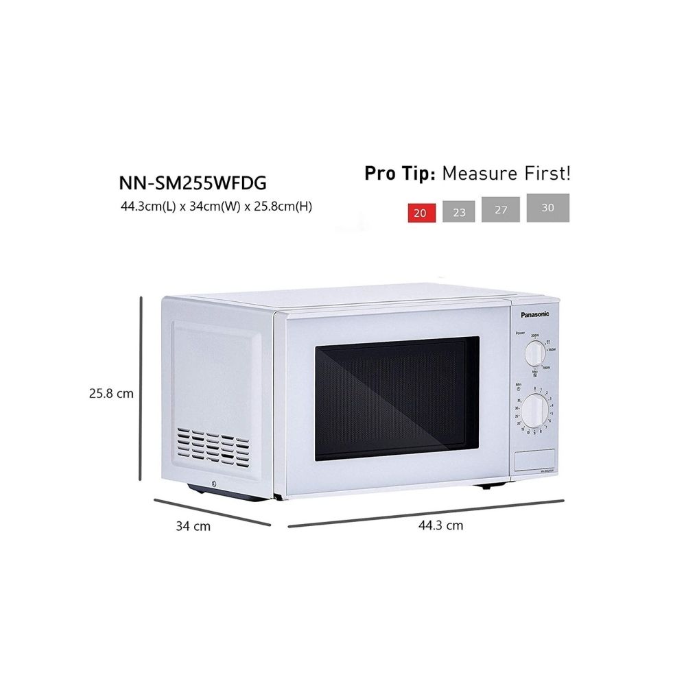 Panasonic 20L Solo Microwave Oven(NN-SM255WFDG,White)