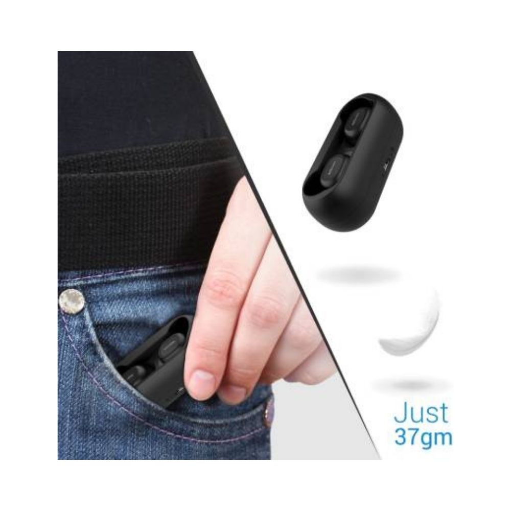 Portronics POR-078 Harmonics Twins True Wireless Bluetooth Headset  (Black, True Wireless)