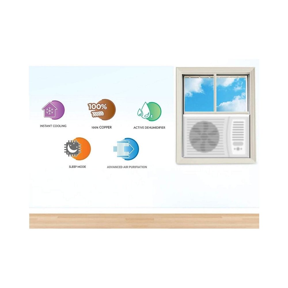 Voltas 2 Ton 2 Star Window AC - White (242 LZH, Copper Condenser)