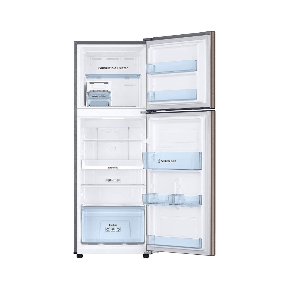 Samsung 253 L 2 Star Inverter Frost-Free Double Door Refrigerator (RT28T3722DX/HL, Luxe Brown, Convertible)
