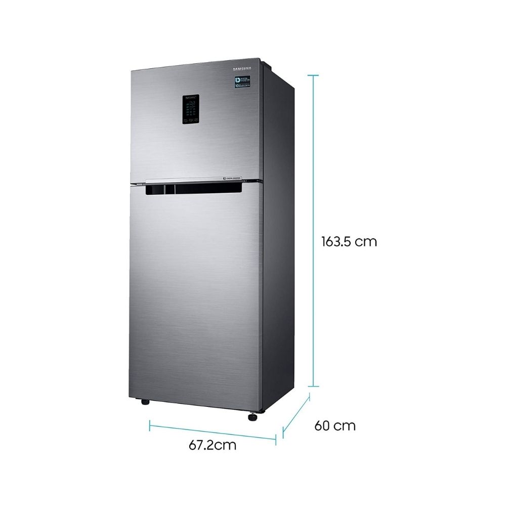 Samsung 324 L 2 Star Frost Free Double Door Refrigerator (RT34T4522S8/HL, Elegant Inox)