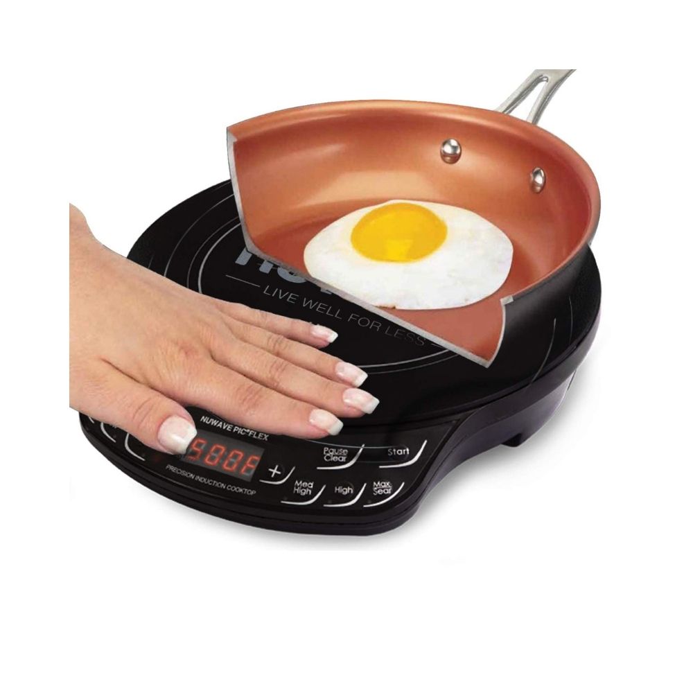 NuWave PIC Flex Precision Induction Cooktop with Fry Pan - Black - 9
