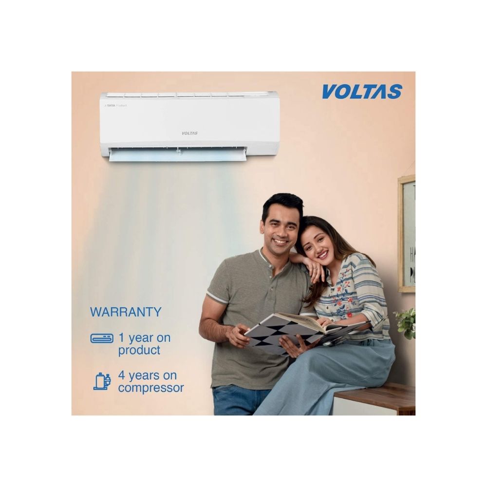 Voltas 1 Ton 3 Star Non-Inverter Split AC (SAC_123_DZW, White)