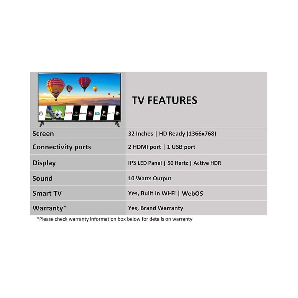 LG All-in-One 81.28 cm (32 inch) HD Ready LED Smart TV  (32LM560BPTC)