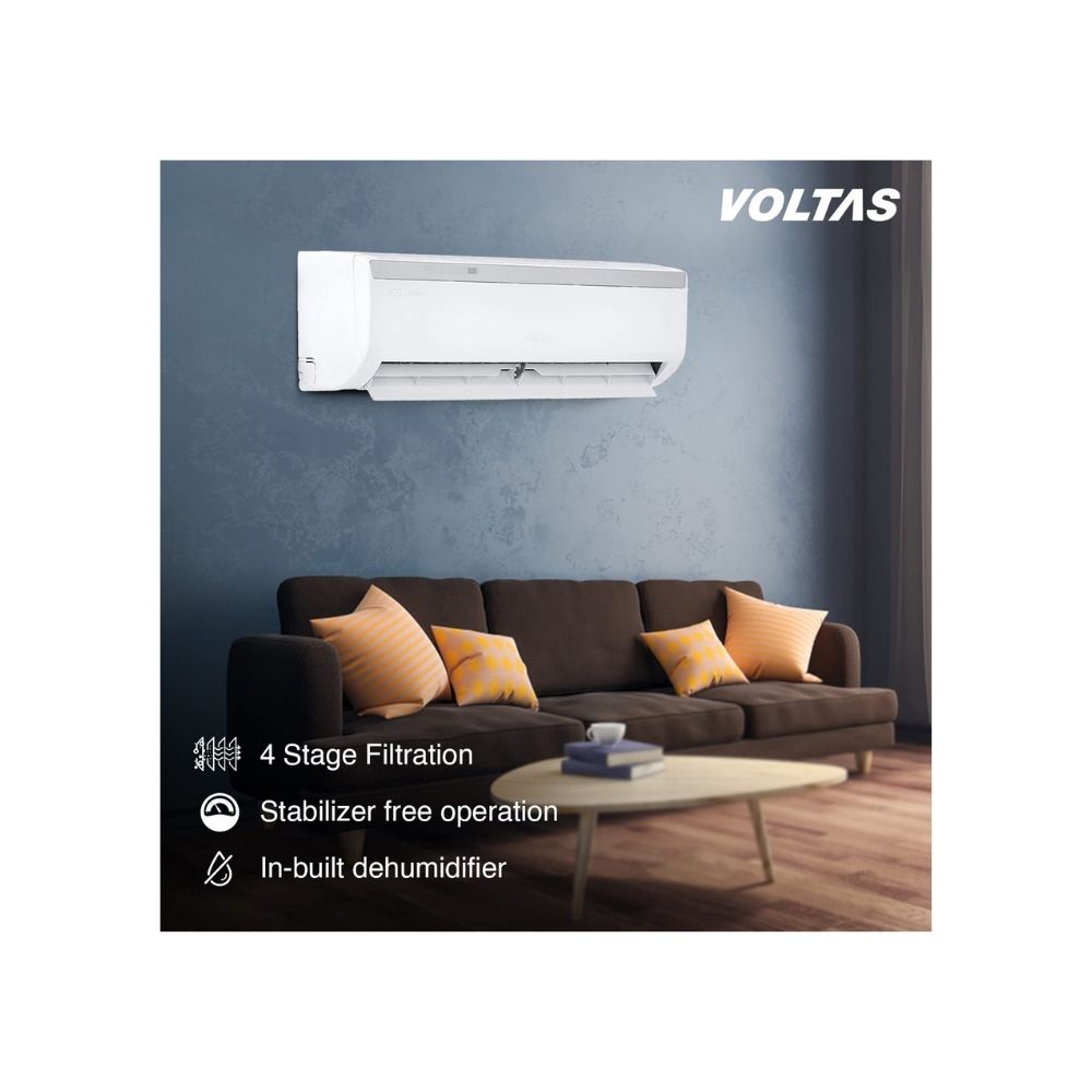Voltas 1.5 Ton 3 Star Split AC (183EZA, White)