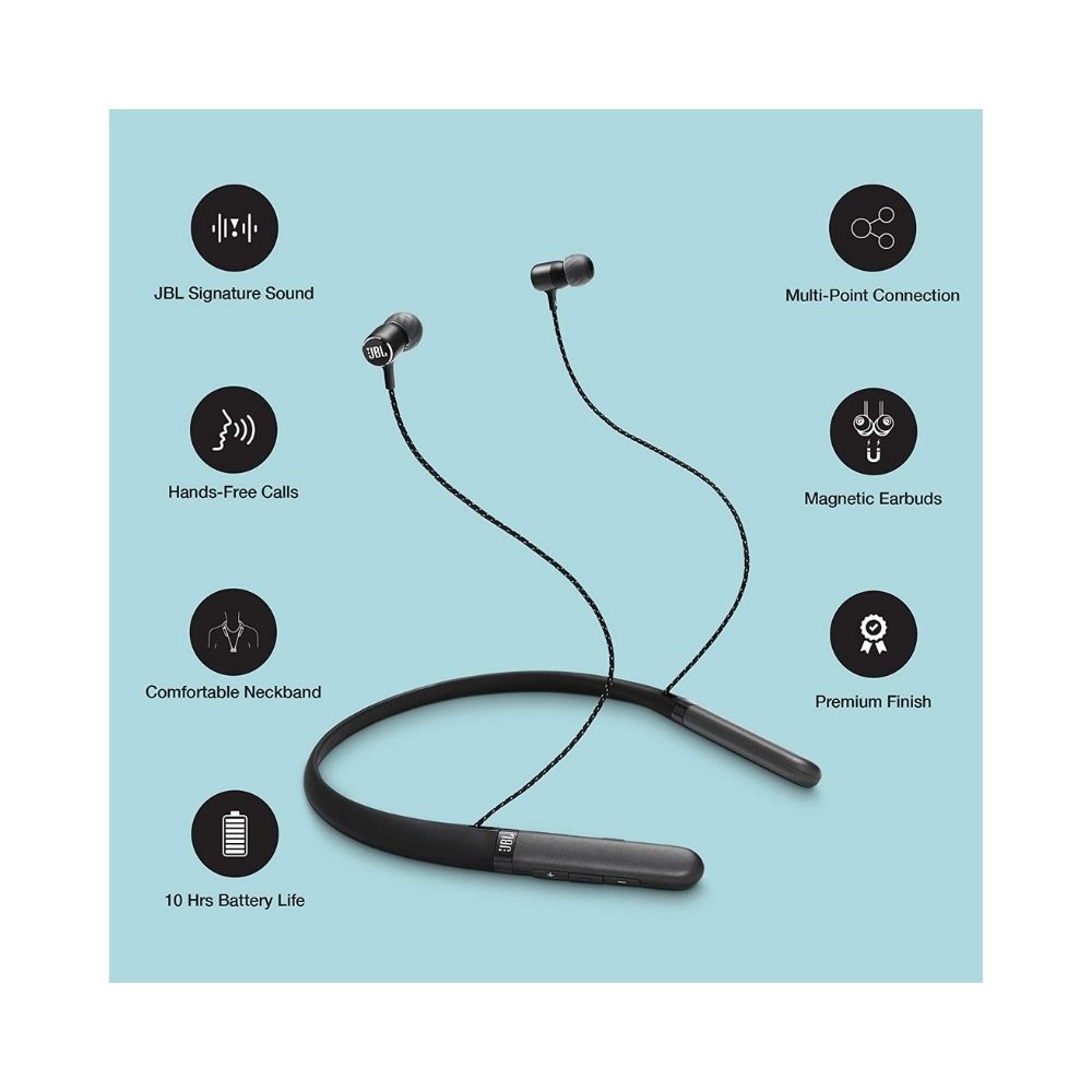 JBL LIVE200BT Bluetooth Wireless in Ear Earphones with Mic (Black)