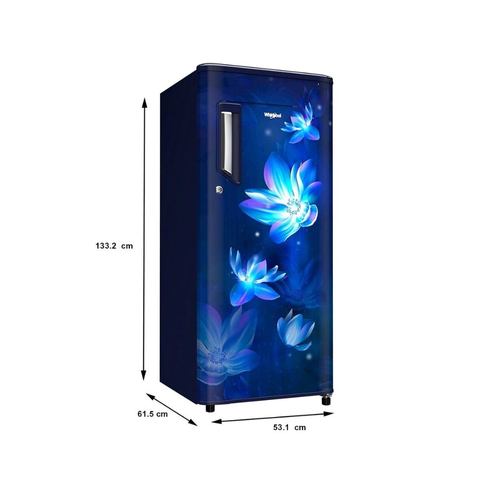 Whirlpool 200 L Direct Cool Single Door 3 Star Refrigerator 215 IMPC PRM 3S SAPPHIRE FLOWER RAIN