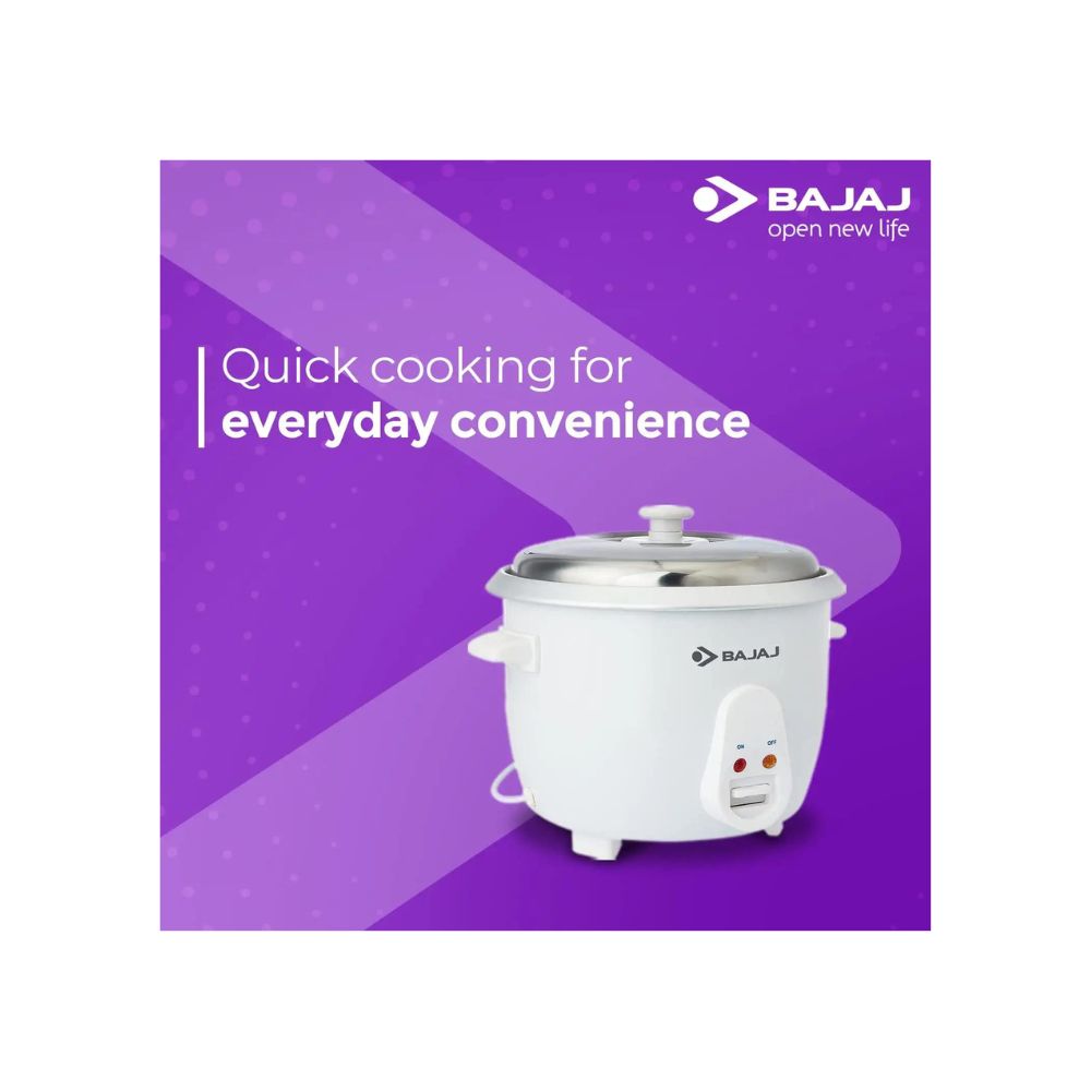 Bajaj RCX 5 1.8 Liters Rice Cooker, White