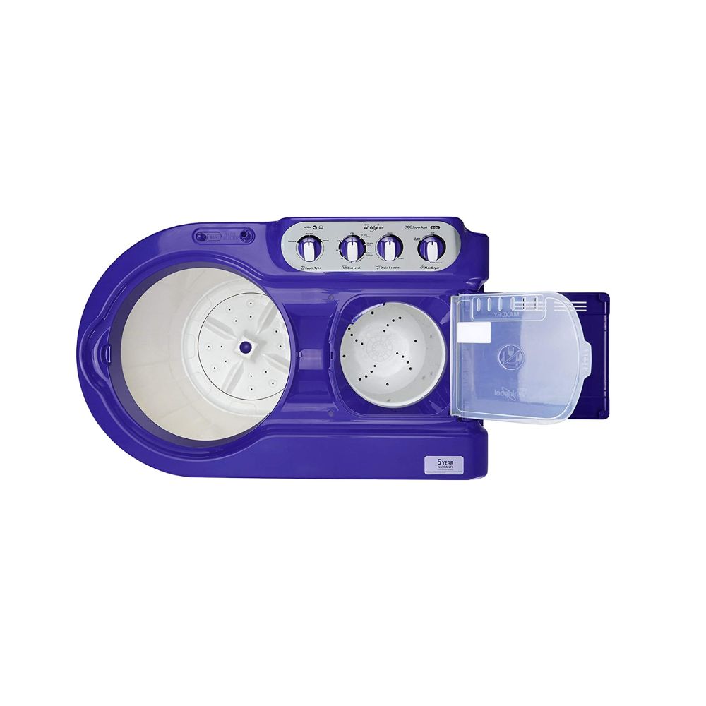 Whirlpool 8 kg 5 Star, Supersoak Technology Semi Automatic Top Load Purple  (ACE 8.0 SUP SOAK (CORAL PURPLE)(5 YR))