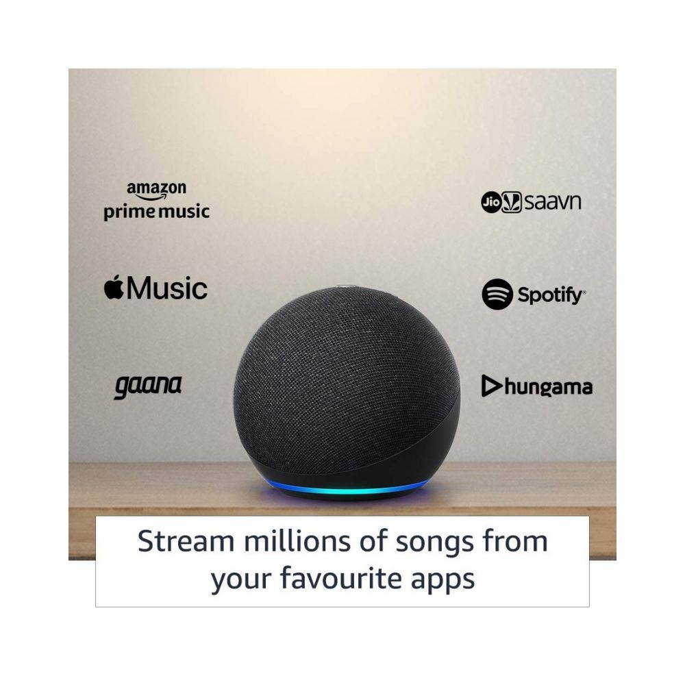 Echo Dot (4th Gen, 2020 release)| Smart speaker with Alexa (Black)
