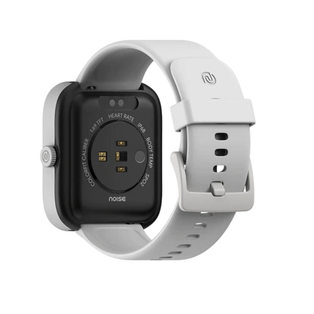 Noise ColorFit Caliber Smartwatch  (White Strap, Regular)