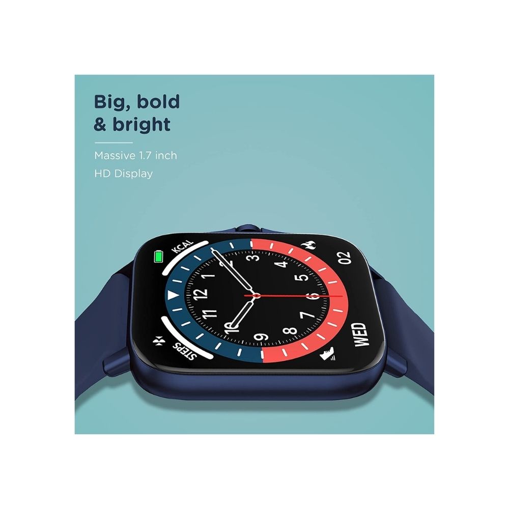 Pebble Cosmos, Bluetooth Calling smartwatch 1.7' HD Screen with SPO2(Cobalt Blue)