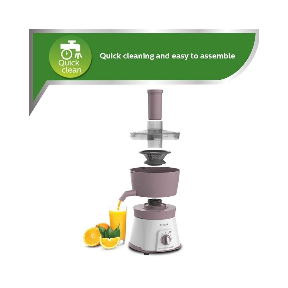 Philips HL7578/00 Viva Collection 600 W Juicer Mixer Grinder (3 Jars, Pink, White)