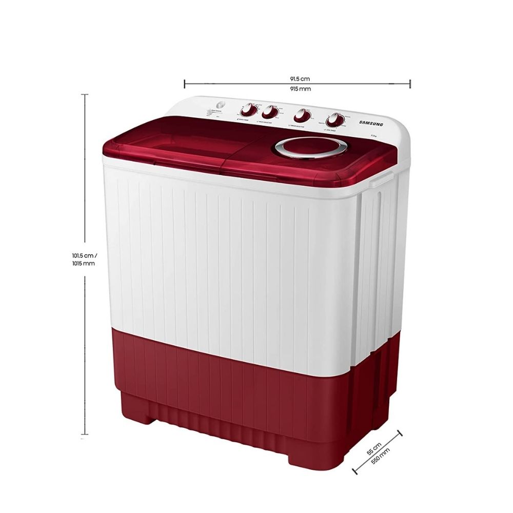 Samsung 9.5kg Semi Automatic Top Loading Washing Machine (WT95A4200RR, Red)
