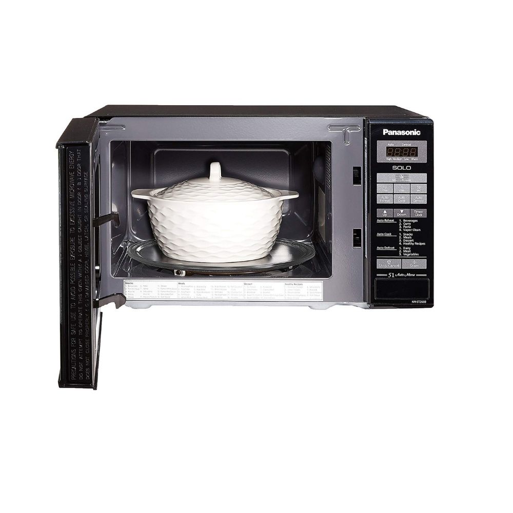 Panasonic 20L Solo Microwave Oven (NN-ST266BFDG, Black, 51 Auto Menus)