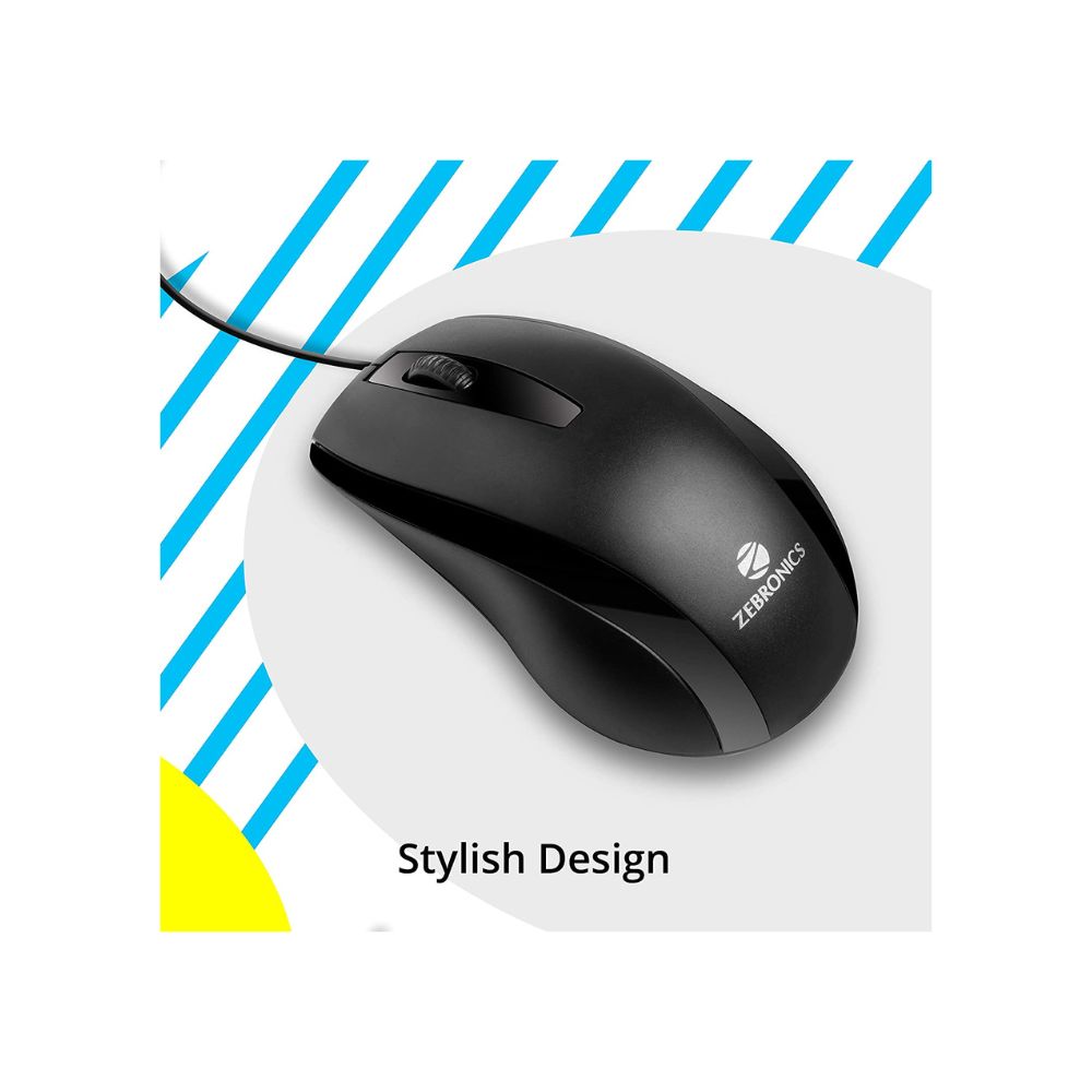 Zebronics Zeb-Alex Wired USB Optical Mouse with 3 Buttons