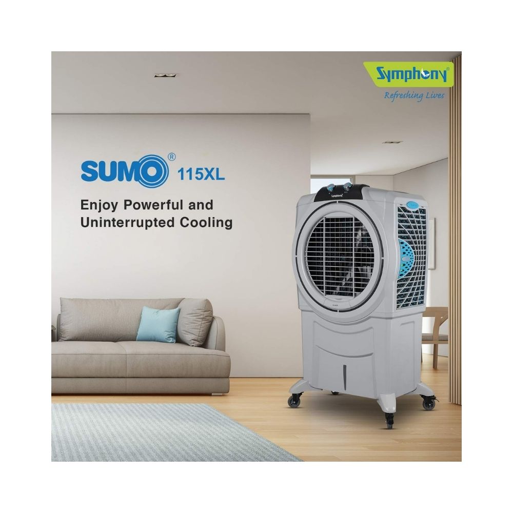 Symphony Sumo 115 XL Tower Air Cooler - 115-litres, Grey