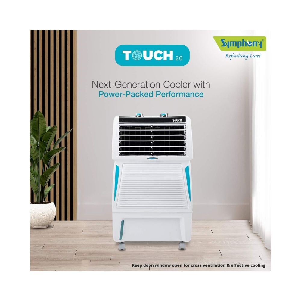 Symphony Touch 20 New Personal Air Cooler - 20L, White