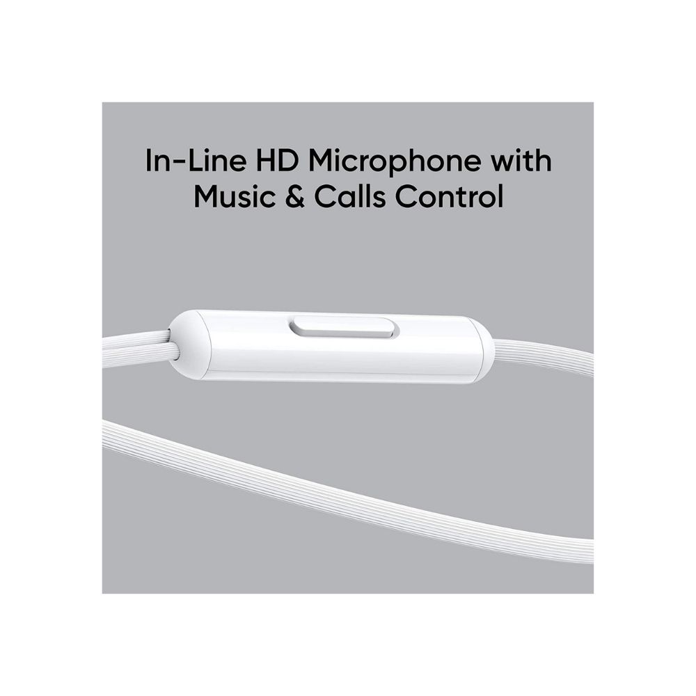 Realme Buds Classic Wired in Ear Earphones with Mic (White)