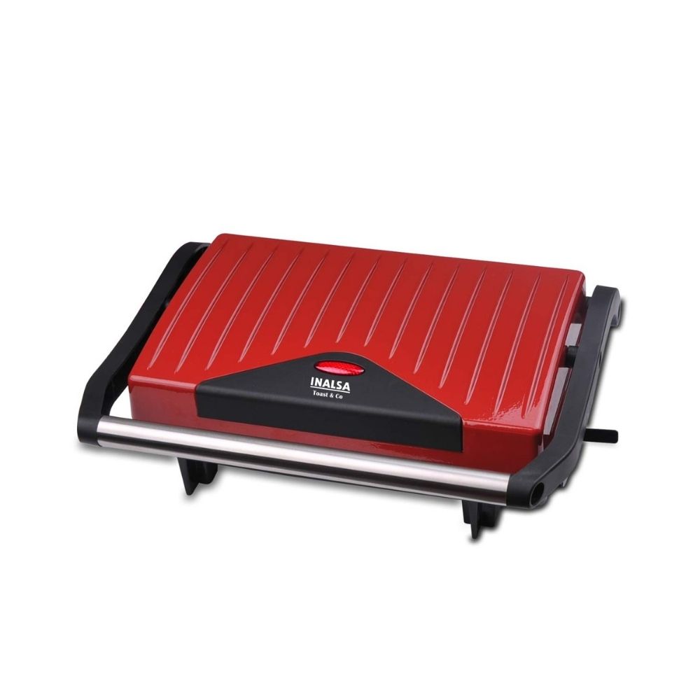 Inalsa Sandwich Grill Toaster Toast & Co 750 Watt (Red / Black)