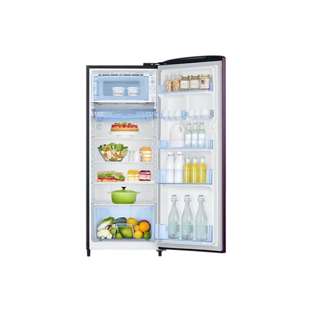 Samsung 230 L Direct Cool Single Door 3 Star Refrigerator (Camellia Purple, RR24A272YCR/NL)